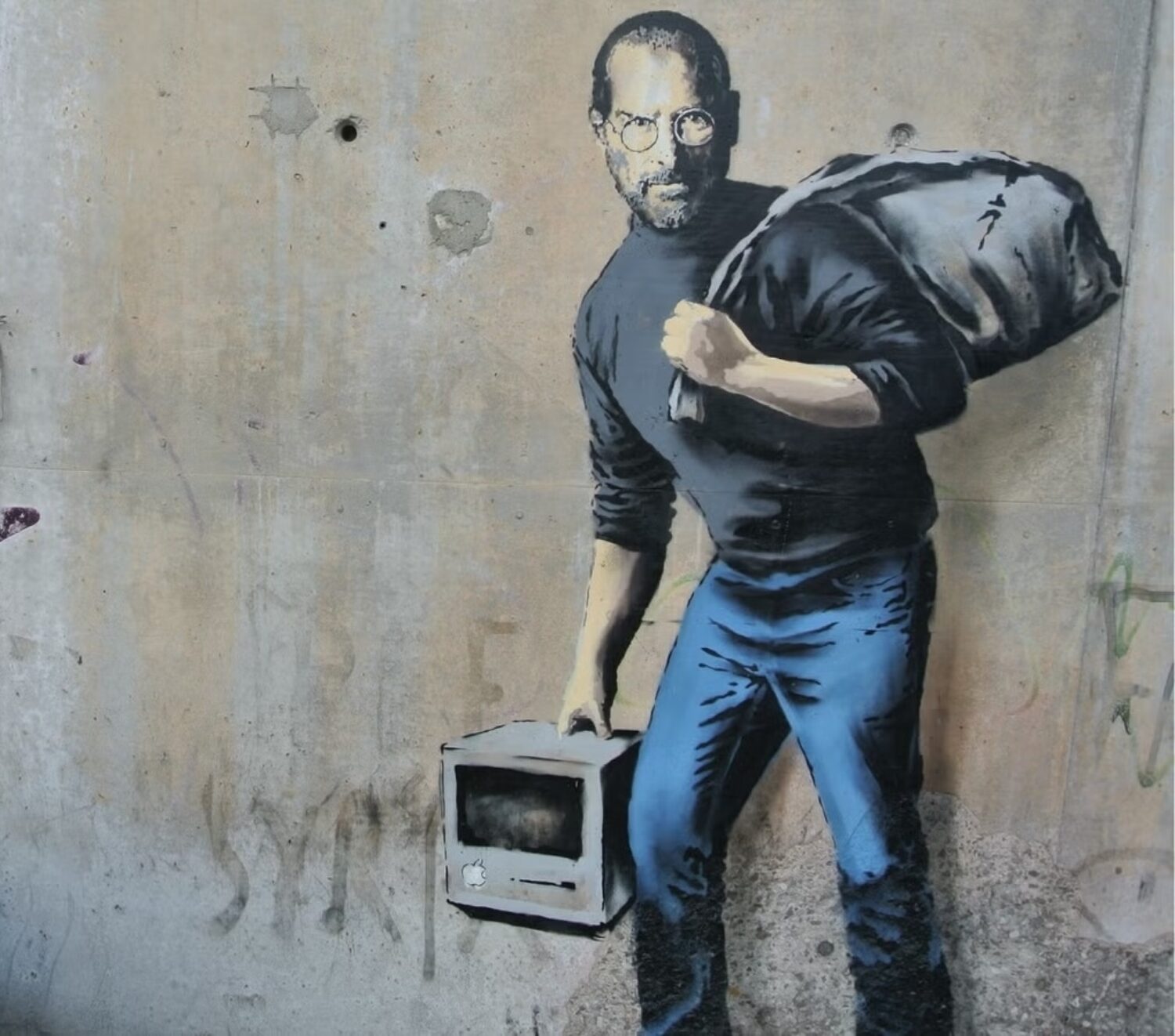 Banksy, Steve Jobs, Jungle Migrant Camp, Calais