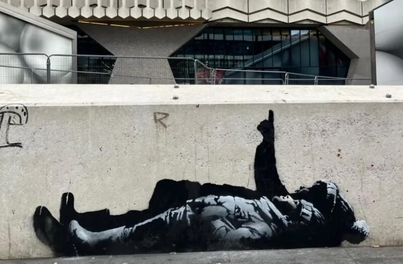 Banksy Stargazing Centre Point building