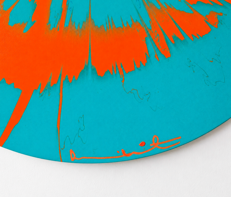 Damien hirst spin painting signature
