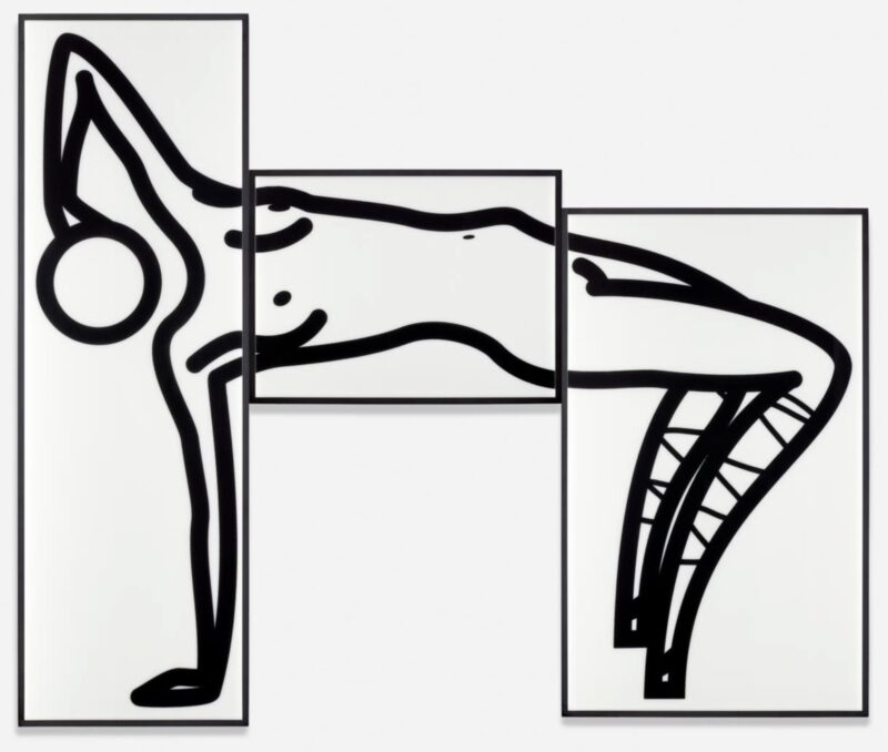 Julian opie this is shahnoza in 3 parts